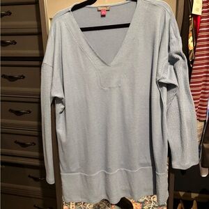 Vince Camuto Blue Boxy Relaxed Tunic